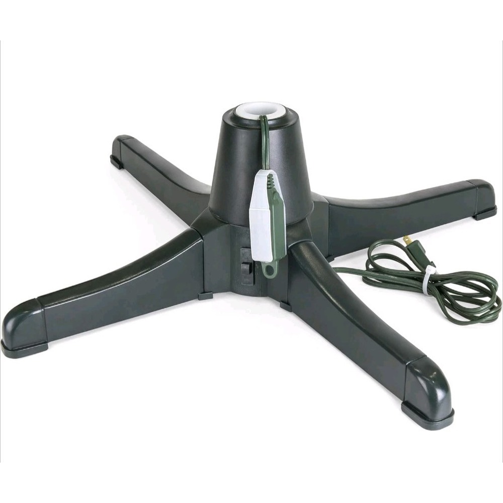 Adjustable 360-Degree Christmas Tree Stand for 7.5Ft Trees with Outlets
